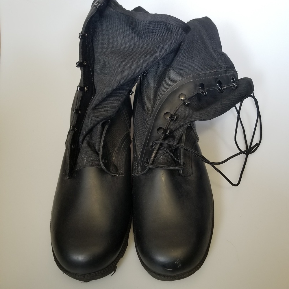 Ro-Search Boots Mens 14 Wide Black Military Combat Spike Protective Jungle - Picture 5 of 11